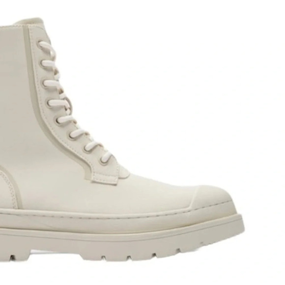 Zara Flat Lug Shearling Lined Rain Boots Size 44 - Picture 8 of 14